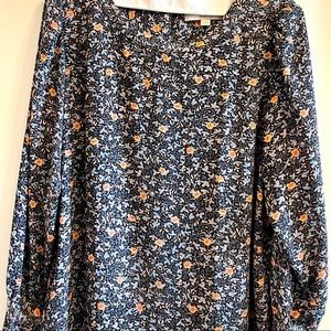 Flowery Loft long sleeve top size M